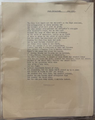 Archive of Poet John Penrose Angold with "Collected Poems" Published in 1952