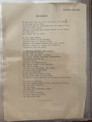 Archive of Poet John Penrose Angold with "Collected Poems" Published in 1952