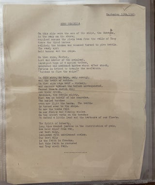Archive of Poet John Penrose Angold with "Collected Poems" Published in 1952
