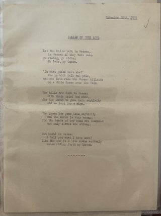 Archive of Poet John Penrose Angold with "Collected Poems" Published in 1952