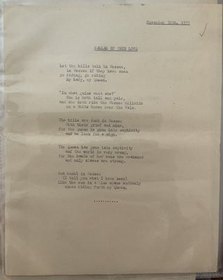 Archive of Poet John Penrose Angold with "Collected Poems" Published in 1952