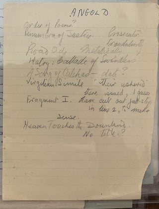 Archive of Poet John Penrose Angold with "Collected Poems" Published in 1952