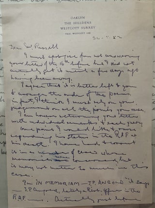 Archive of Poet John Penrose Angold with "Collected Poems" Published in 1952