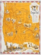 Item #1975 Old Oregon Trail Pictorial Map 1948. Irvin Shope
