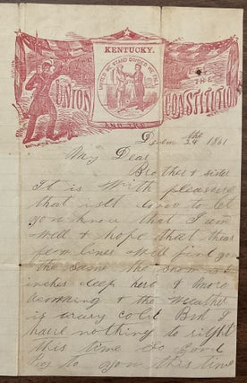 Item #1980 Rare Kentucky Civil War Printed Letterhead and Manuscript Letter, 1861. Gideon Sherman