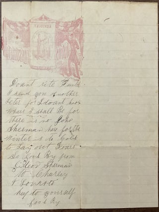 Rare Kentucky Civil War Printed Letterhead and Manuscript Letter, 1861