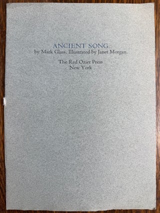 Item #2054 Ancient Song. Mark Glass