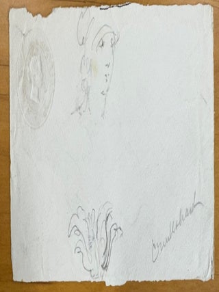Eight Ephemeral George Cruikshank Items including 2 ALS's in his hand, 1 ALS to Cruikshank, 3 Envelopes, a Business Card and Memorandum, 1860's & 70's