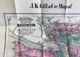 New Sectional Township & County Map of Washington--1888