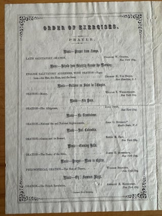 Archive from University of the City of New York 1853-1856