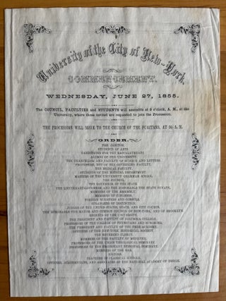 Archive from University of the City of New York 1853-1856