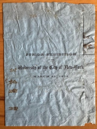 Archive from University of the City of New York 1853-1856