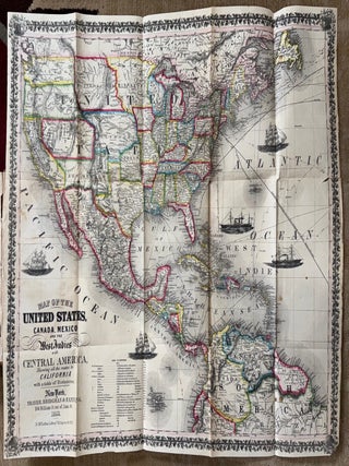 Item #2120 Map of the United States, Canada, Mexico, and the West Indies Including Central...