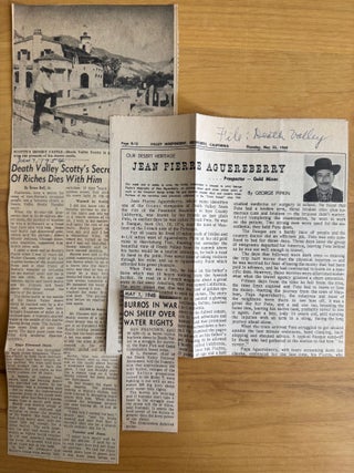 Small Archive of Death Valley '49ers Material Including Minutes and Correspondence plus Ephemera