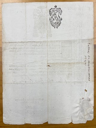 Proclamation of Jean-Gilles du Coëtlosquet 1744 on the Ordination of Ludovicum Du Beyrat de la Boucherie to Subdiaconate