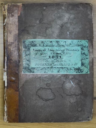 Item #2256 American Advertising Directory for Manufacturers and Dealers in American Goods for the...
