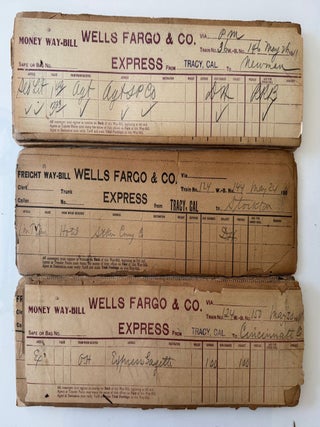Stack of Wells Fargo Waybills Early 1900s