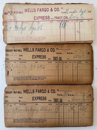 Stack of Wells Fargo Waybills Early 1900s