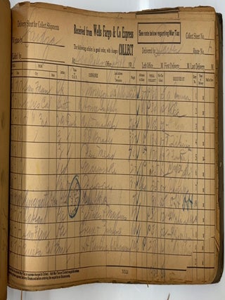 Wells Fargo Express Collect Shipment Book--1918