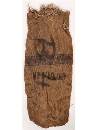 Collection of Eight Antique Mining Ore Bags Including Several from Darwin, California and New Coso Mining Company