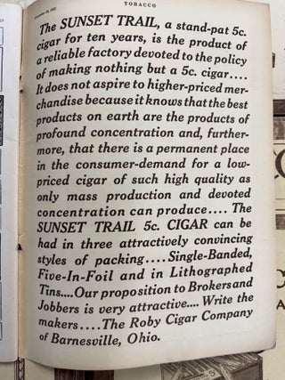 Tobacco--A Weekly Trade Review 69 Issues 1922-1928