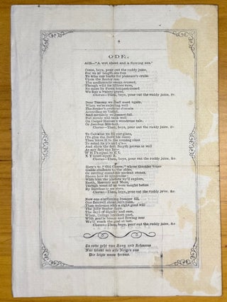 [Maine] Junior Supper Program, Bowdoin College, July 25, 1854