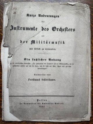 Instruments of the Orchestra and of Military Bands (with Special Consideration of the Bavarian Ones), How they Sound and are Written
