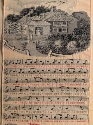Stevengraph Home Sweet Home Lyrical Banner Advertising Piece--Allen Chesters, Paterson, New Jersey