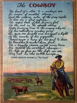 Small Archive of Original Poetry, Correspondence and One Unrecorded Printed Booklet by James Barton Adams