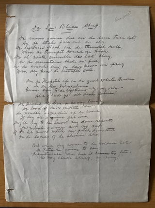 Small Archive of Original Poetry, Correspondence and One Unrecorded Printed Booklet by James Barton Adams