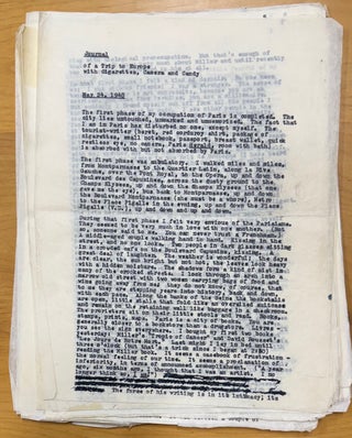 Writer/Producer Paul Monash Typed Manuscript Archive of Journals from Expatriate Days in Paris, 1948-1951