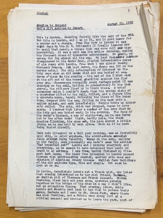 Writer/Producer Paul Monash Typed Manuscript Archive of Journals from Expatriate Days in Paris, 1948-1951