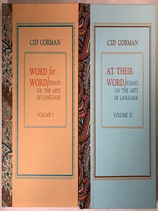 Item #25 Word For Word and At Their Word: Essays on the Arts of Language Volume 1 and 2--Signed,...