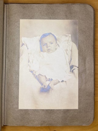 Portrait Photo Album of Same Young Boy from Infant to Approximately 10 Years--24 Photos, circa 1940's