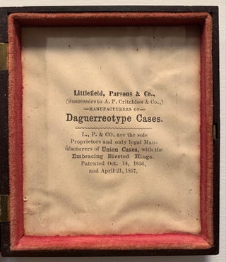 Sixth Plate Rectangular Geometric Thermoplastic Union Case with Tintype of Gloved Woman