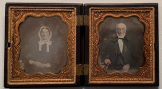 Sixth Plate Rectangular Geometric Thermoplastic Union Case with Double Tinted Daguerreotype of...
