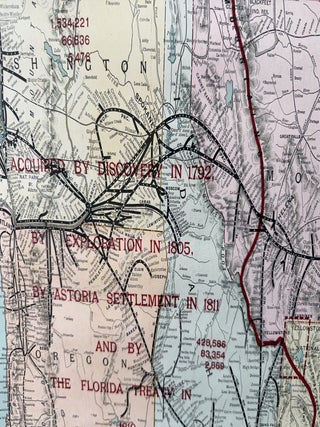 Large Hanging Map of the Chicago and North Western Railroad Line--1917