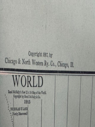 Large Hanging Map of the Chicago and North Western Railroad Line--1917