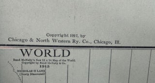 Large Hanging Map of the Chicago and North Western Railroad Line--1917