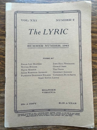 Lyric, The, Vol. XXI Number 2, Summer 1941
