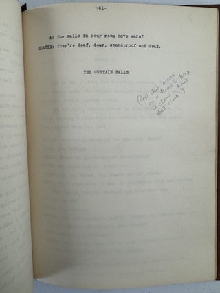 "Because of Sex" Typed Manuscript