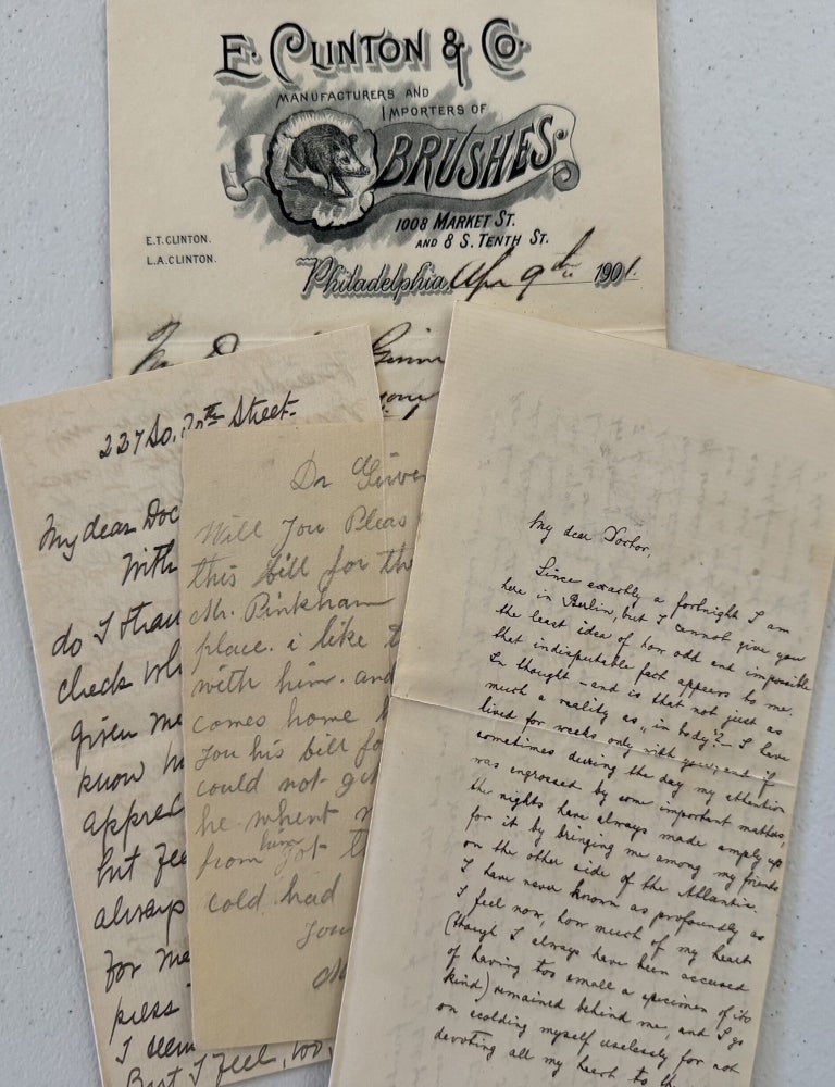 Item #2675 Dr. Robert M. Girvin Archive--Small archive of (10) letters, (7) receipts and (5) envelopes by and to Dr. Robert M. Girvin. Dr. Robert M. Girvin.