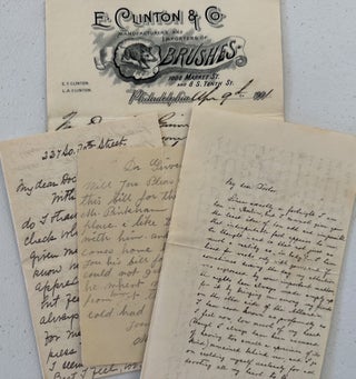 Item #2675 Dr. Robert M. Girvin Archive--Small archive of (10) letters, (7) receipts and (5)...