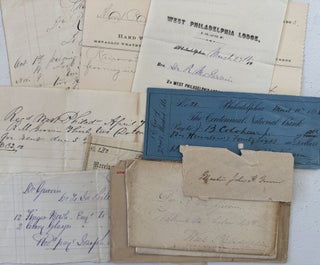 Dr. Robert M. Girvin Archive--Small archive of (10) letters, (7) receipts and (5) envelopes by and to Dr. Robert M. Girvin