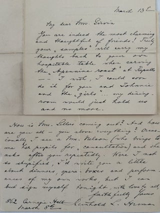 Dr. Robert M. Girvin Archive--Small archive of (10) letters, (7) receipts and (5) envelopes by and to Dr. Robert M. Girvin