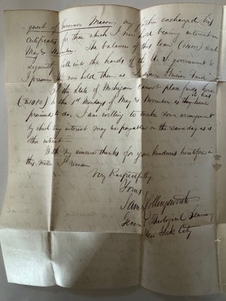 ALS to Michigan Auditor General Hon. John J. Adam, 1848