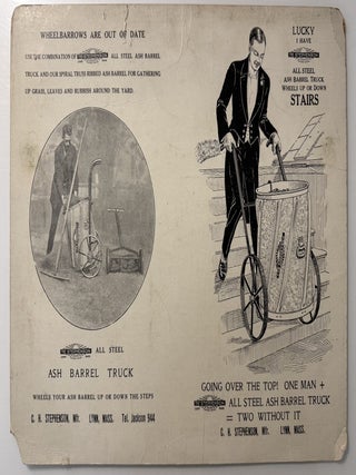 Advertising Archive for the "Stephenson All Steel Ash Barrel Truck" circa 1911, Lynn, Massachusetts