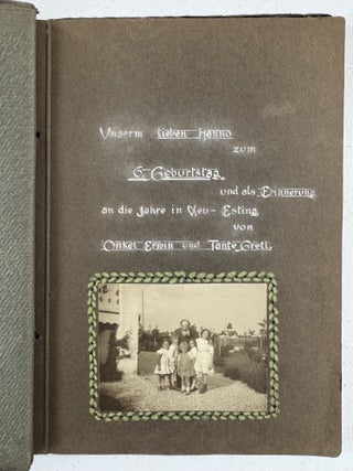 World War One Era German Manuscript Birthday Present for 6-year-Old Hanno from Uncle Erwin and Aunt Gretl