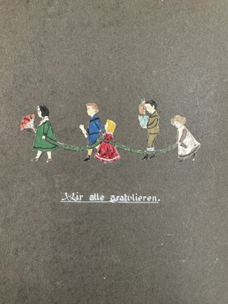 World War One Era German Manuscript Birthday Present for 6-year-Old Hanno from Uncle Erwin and Aunt Gretl
