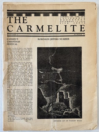 [Robinson Jeffers][Carmel, California] Collection of the Carmel Cymbal and The Carmelite Newspapers, 1926-1932, with letter from Ward Ritchie